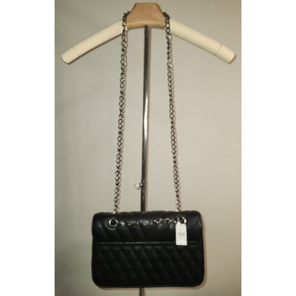 Express Quilted Flap Over Crossbody Bag Evening Purse with Chain Strap - Picture 5 of 10